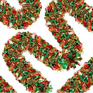 ~NWT Christmas Holiday Tinsel Garland - Red, Green, Gold~